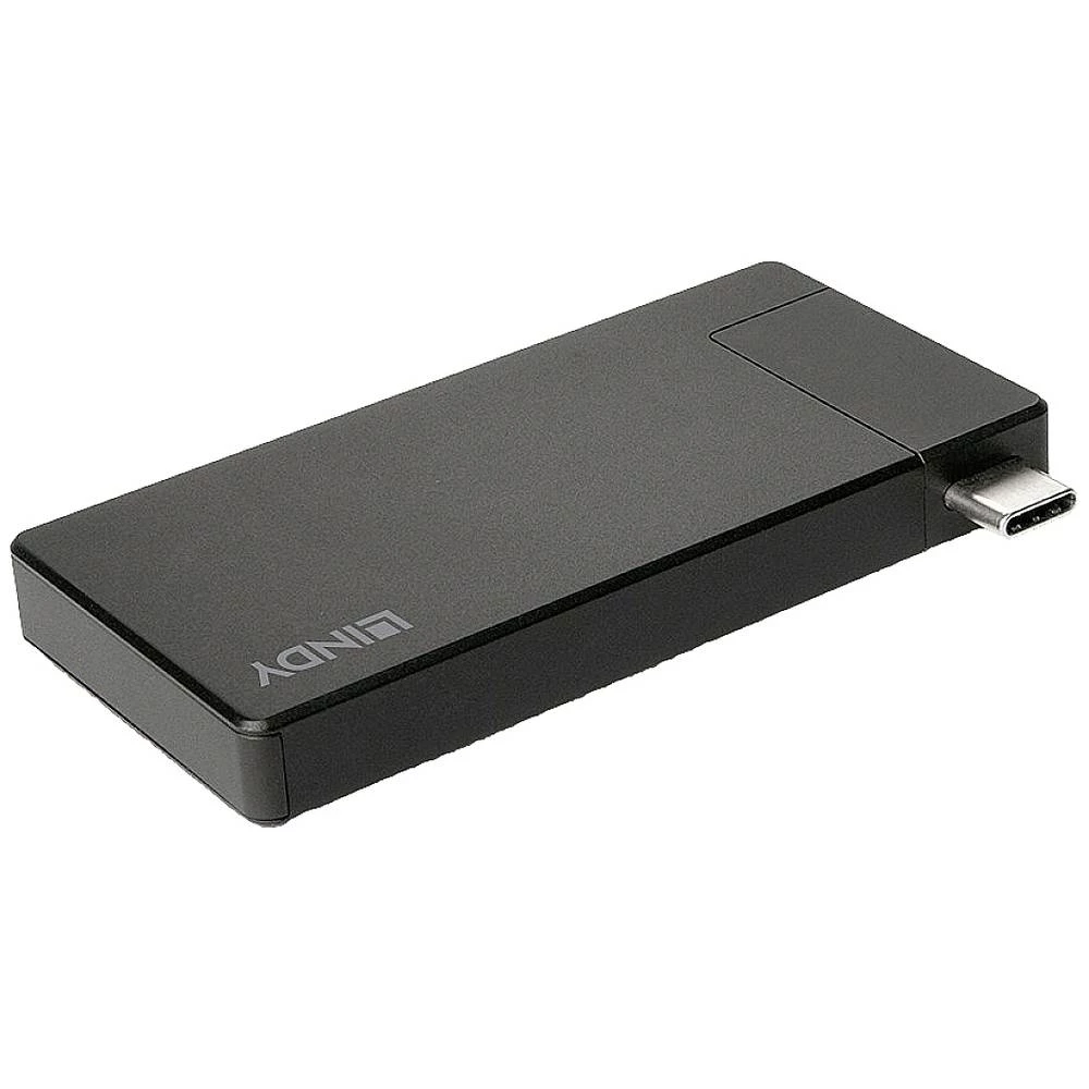 DST-Micro, USB C mikro priključna stanica za prijenosno računalo s podrškom za 4K i propusnim punjenjem od 100 W LINDY 43336 mini priključna stanica Pogodno za marku (priključne stanice za prijenos... slika