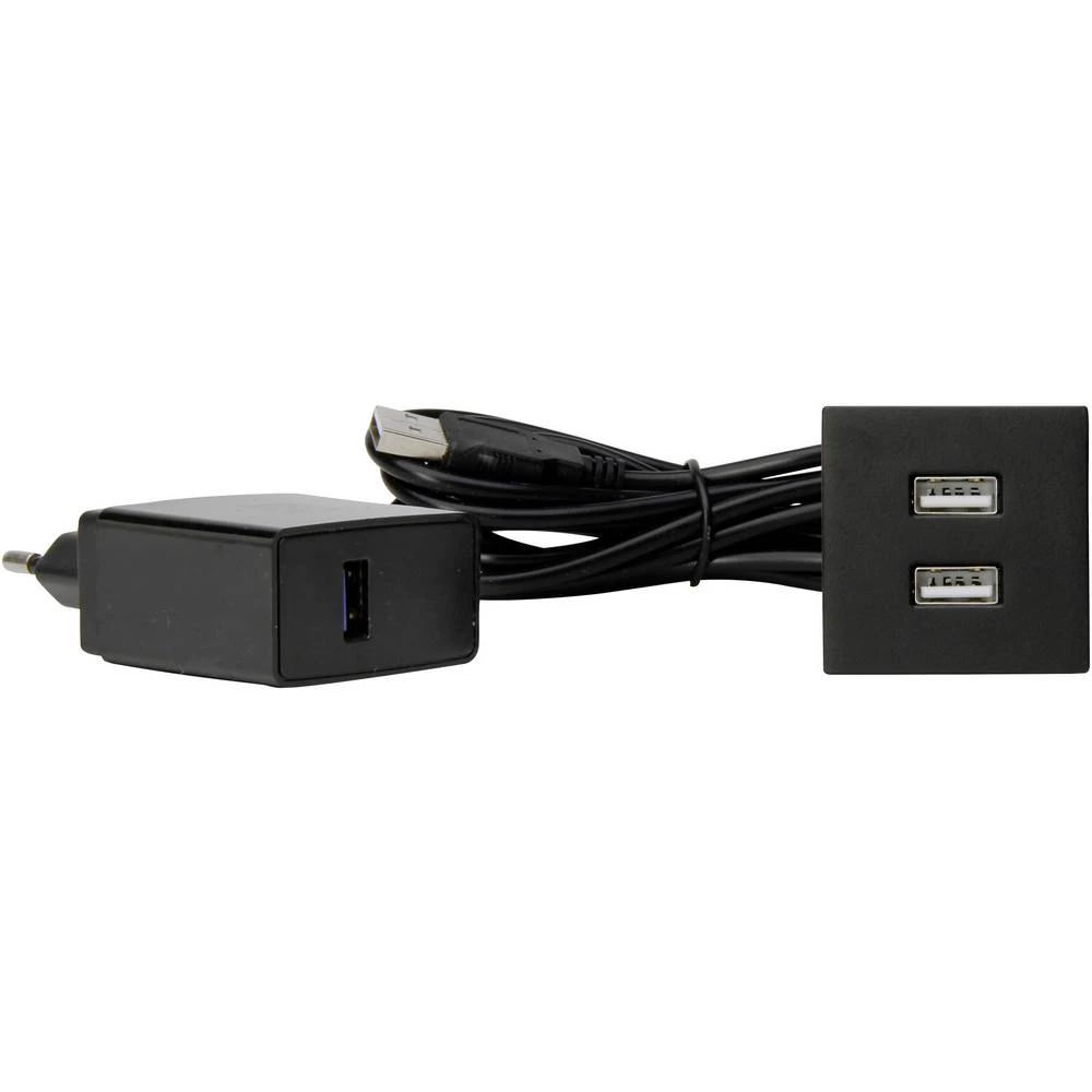 Kopp 939747010  ugradbena utičnica  s USB-om IP20 crna slika