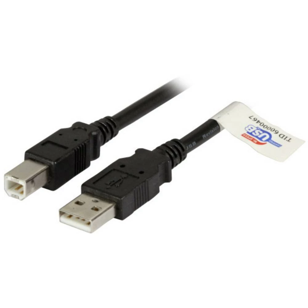 EFB Elektronik USB 2.0 Priključni kabel [1x Muški konektor USB 2.0 tipa A - 1x Muški konektor USB 2.0 tipa B] 1.8 m Crna slika
