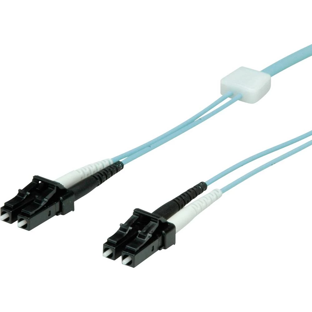 Easylan LSD32200075 staklena vlakna svjetlovodi priključni kabel 7.50 m tirkizna Multimode OM3 slika