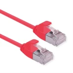 ROLINE U/FTP DataCenter patch kabel Cat.6A (Class EA), LSOH, tanak, crveni, 0,5 m Roline 21153312 RJ45 mrežni kabel, Patch kabel CAT 6a U/FTP 0.50 m crvena 1 St.