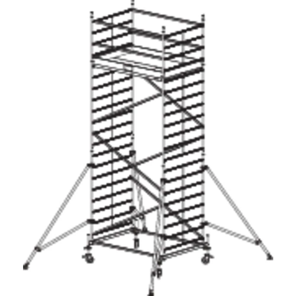 Sinterbronze (value.2976892) Skela Mobilna Radna visina (maks.): 6.30 m Krause ProTec XXL 911148 Srebrna 162 kg slika