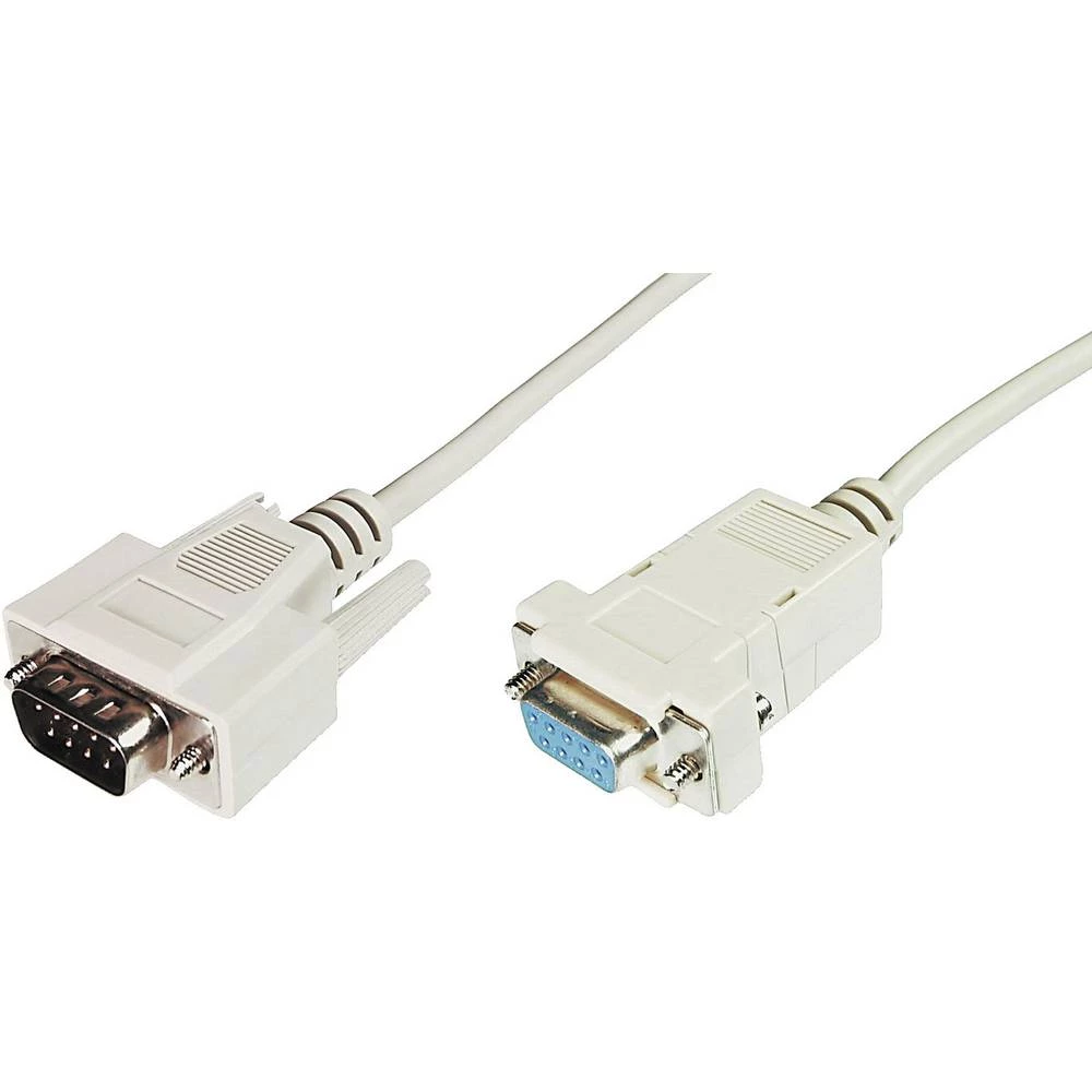 Serijsko sučelje Priključni kabel [1x 9-polni muški konektor D-SUB - 1x 9-polni ženski konektor D-SUB] 2 m Bež Digitus slika