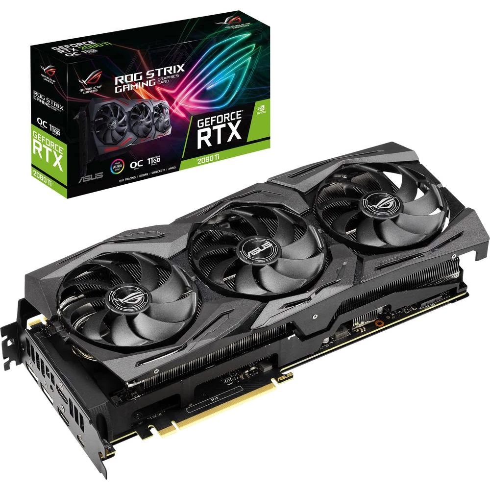 Grafička kartica Asus Nvidia GeForce RTX2080 Ti Strix Overclocked 11 GB GDDR6-RAM PCIe x16 HDMI&trade;, DisplayPort, USB-C slika