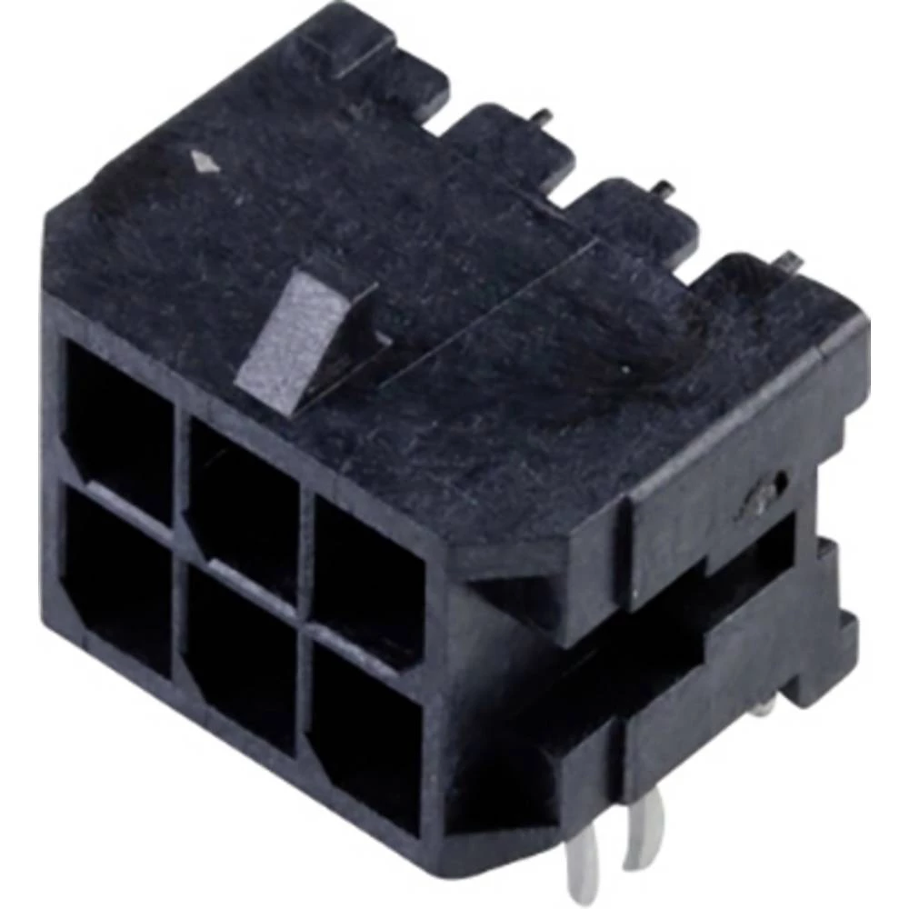 Molex 430450622 Micro-Fit 3.0 Right-Angle Header, 3.00mm Pitch, Dual Row, 6 Circuits, with PCB Press-fit Metal Retention slika