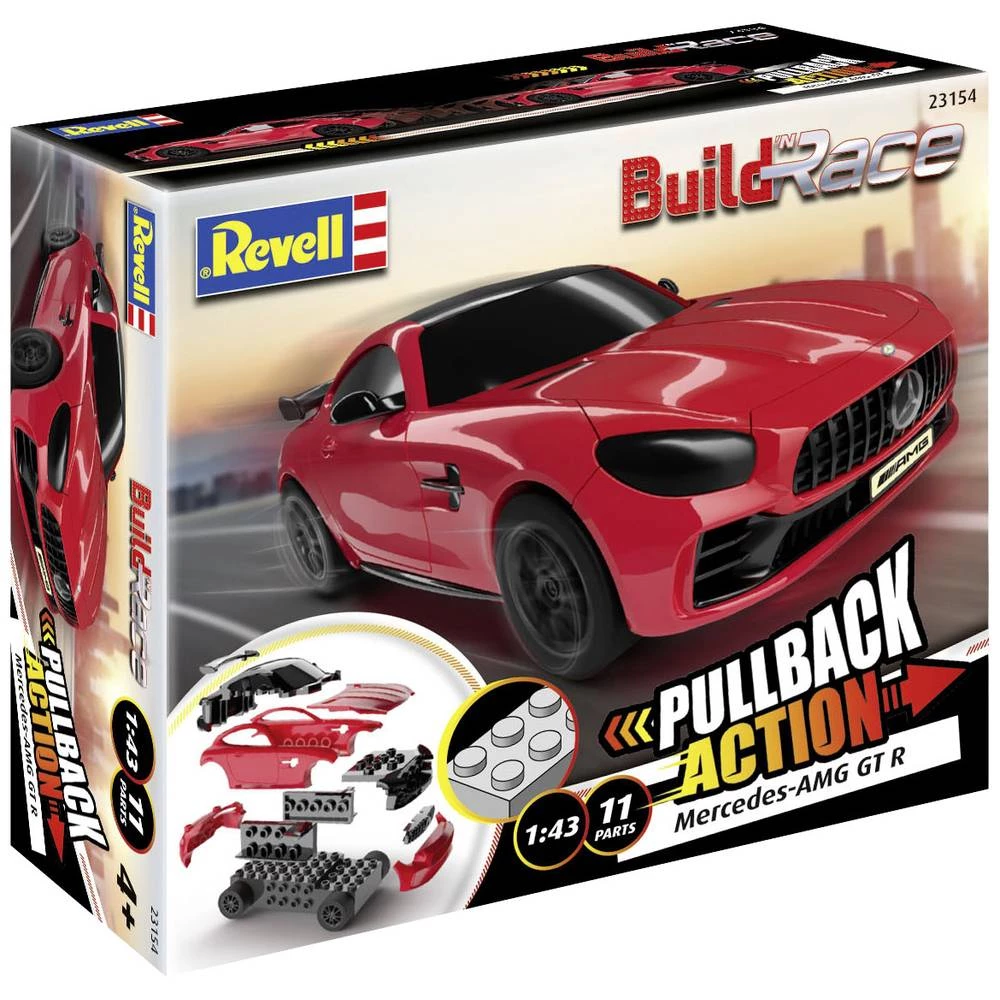 Revell 23154 Build 'n Race Mercedes-AMG GT R, rot model automobila za sastavljanje 1:43 slika