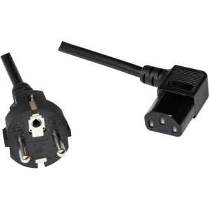 Rashladni uređaji Priključni kabel [1x Sigurnosni utikač - 1x Ženski konektor IEC C13, 10 A] 5 m Crna LogiLink slika