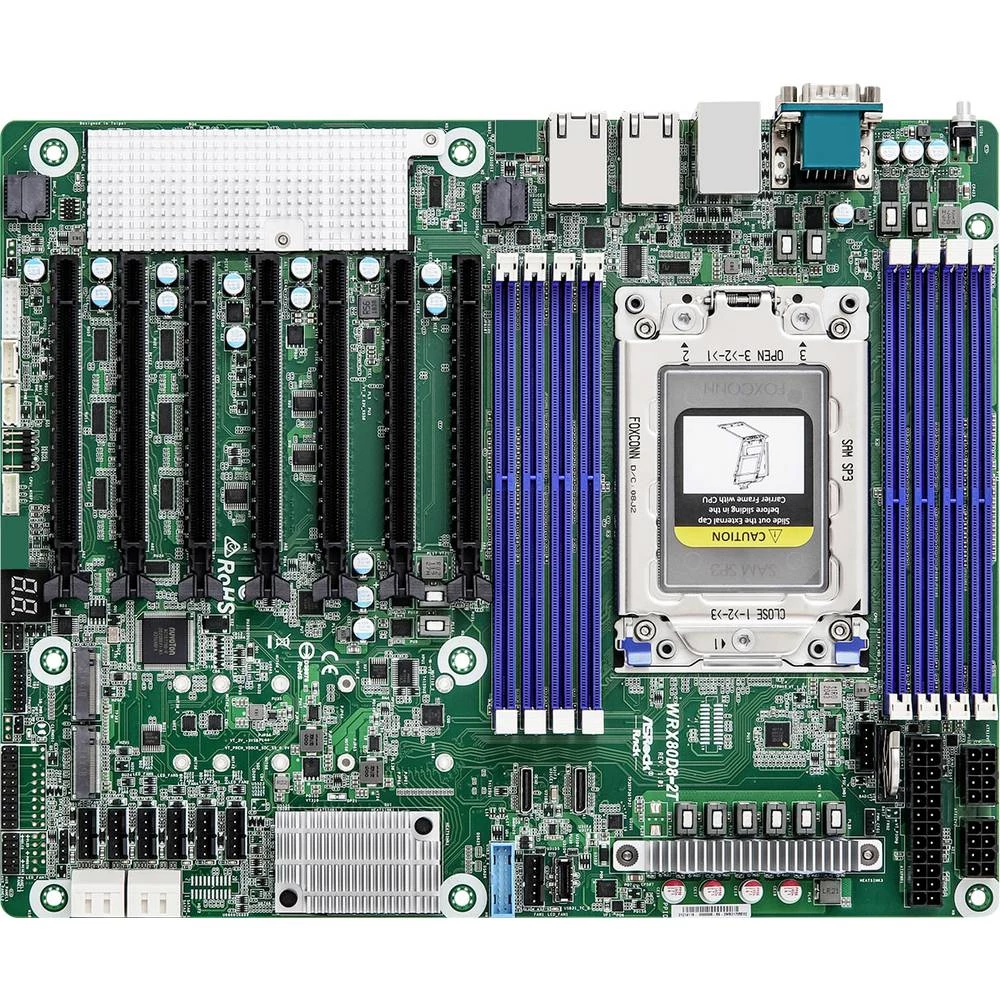 ASRock WRX80D8-2T matična ploča Baza AMD SP3 Faktor oblika (detalji) ATX Set čipova matične ploče AMD® WRX80 slika