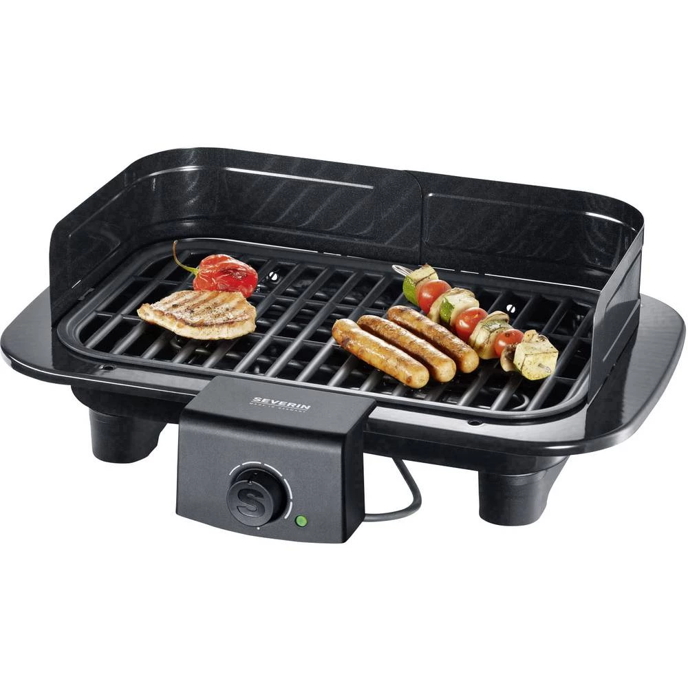 Električan Stolni roštilj Severin PG 8539 Sa zaštitom od vjetra Crna slika