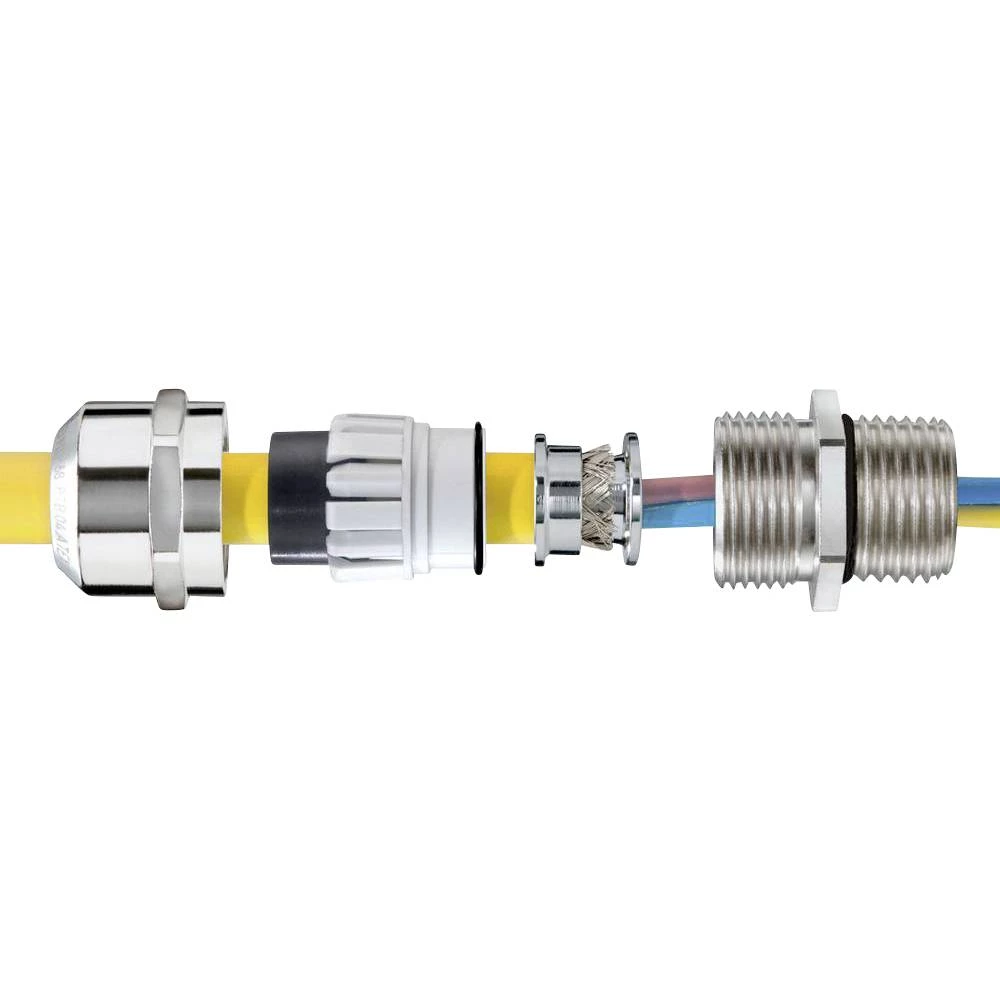 Wiska 10065922 kabelska uvodnica otporno na udarce, sa zaštitom od potega, s brtvom M12  mesing (niklovani) prirodna 50 St. slika