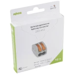 WAGO 222-412 222 spojna stezaljka fleksibilno: 0.08-4 mm² kruti: 0.08-2.5 mm² Broj polova: 2 10 St. siva, narančasta