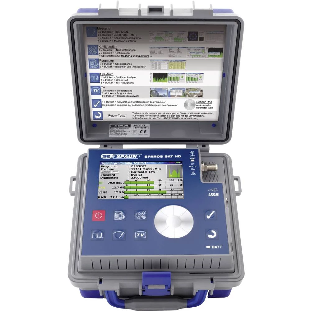 Tražilo satelita Spaun 850025 Sparos SAT HD-DVB-C slika