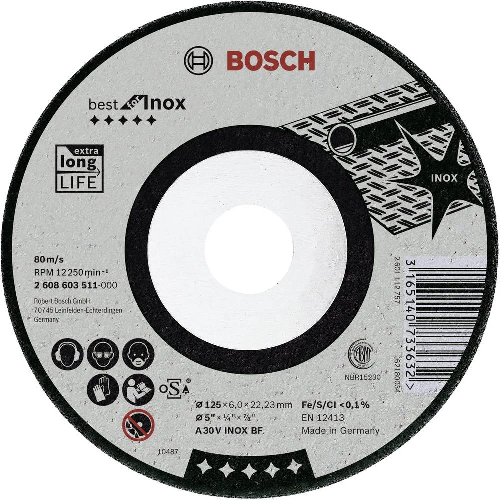 Bosch Accessories 2608603510 ploča za grubu obradu s glavom 115 mm 22.23 mm 1 St. slika