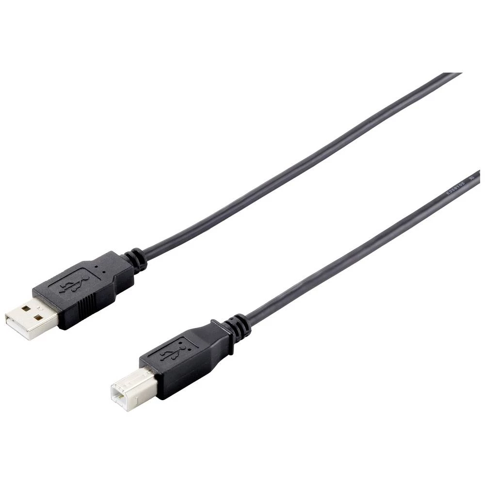 Equip USB kabel USB-A utikač, USB-B utikač 1.8 m crna 128860 slika