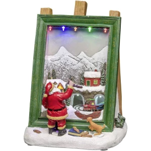 LED kulisa Slika Djed Božićnjak RGB LED Konstsmide 4221-000 Šarena boja slika