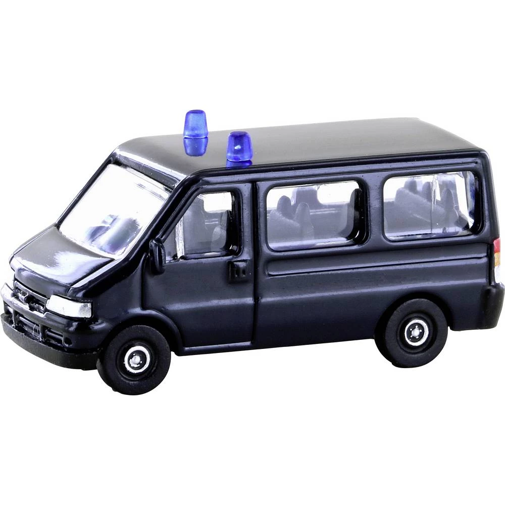 Minis by Lemke LC61311 n model autobusa Fiat Ducato II Bus, tamnoplava boja s plavim svjetlima slika