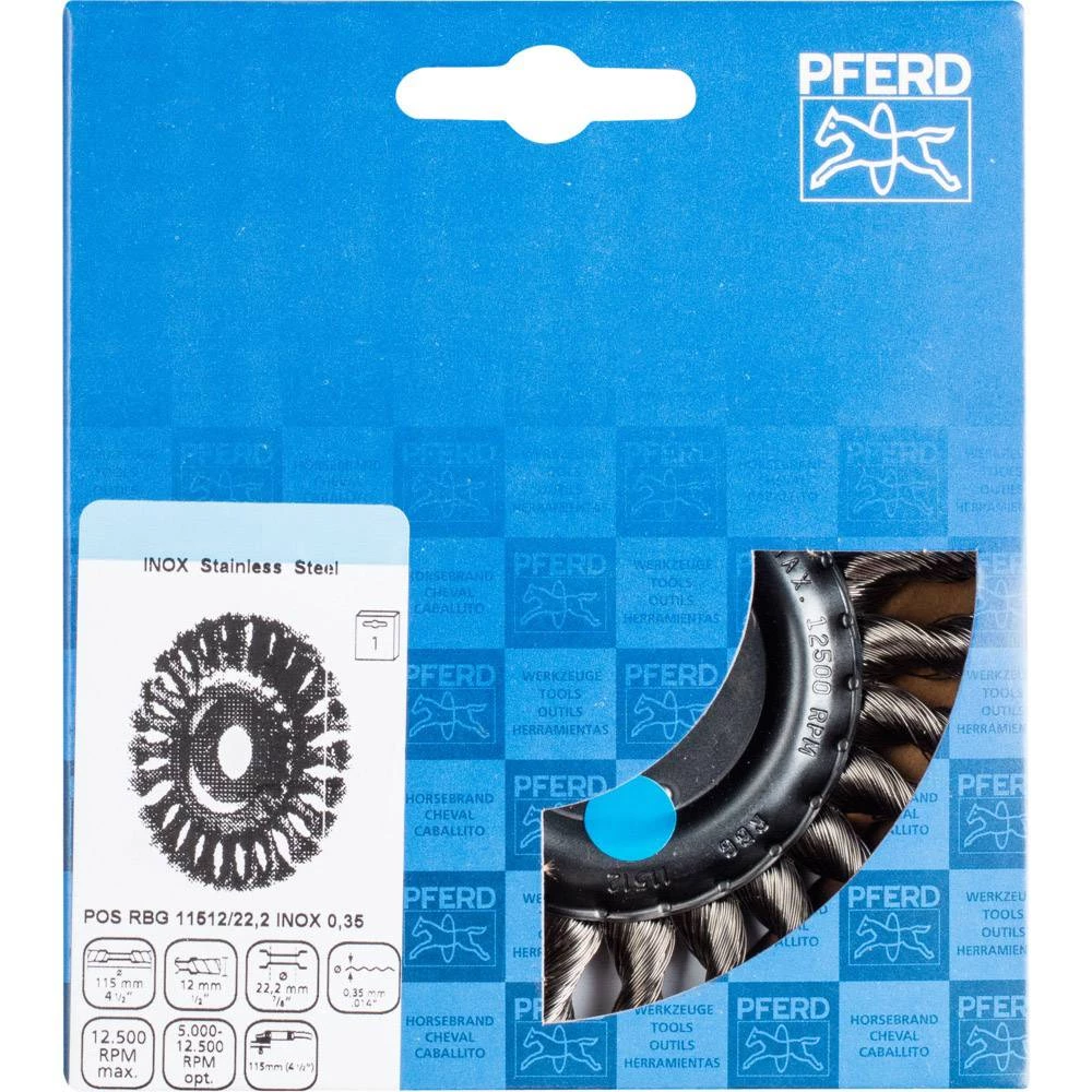 Pferd Okrugla četka, zamršena POS RBG 11512 / 22,2 INOX 0,35 43312003 1 ST slika