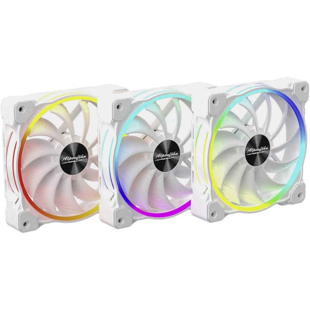 Ventilator za PC kućište Alpenföhn Wing Boost 3 ARGB PWM Bijela (Š x V x d) 120 x 120 x 25 mm slika