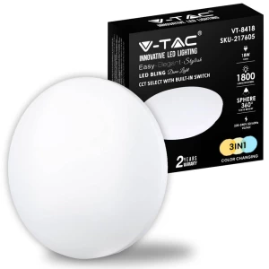 V-TAC 217605 VT-8418-M-N LED stropna svjetiljka LED  Energetska učinkovitost 2021: F (A - G) 18.00 W bijela slika