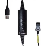 Kabel za telefonsku slušalicu s mikrofonom AK-4 USB DEX-QD Crna