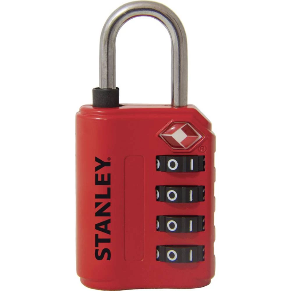 Stanley 81151 393 401 lokot 30 mm   TSA crvena zaključavanje s kombinacijom brojeva slika