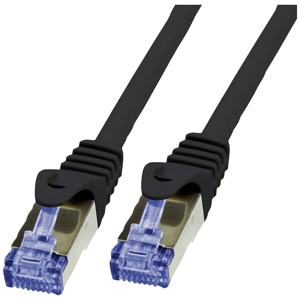 Value 21.99.0720 RJ45 mrežni kabel, Patch kabel CAT 6a S/FTP 20.00 m crna dvostruko zaštićen, bez halogena, vatrostalan slika