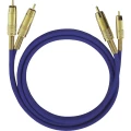 Oehlbach Cinch Audio Priključni kabel [2x Muški cinch konektor - 2x Muški cinch konektor] 0.50 m Crna pozlaćeni kontakti slika