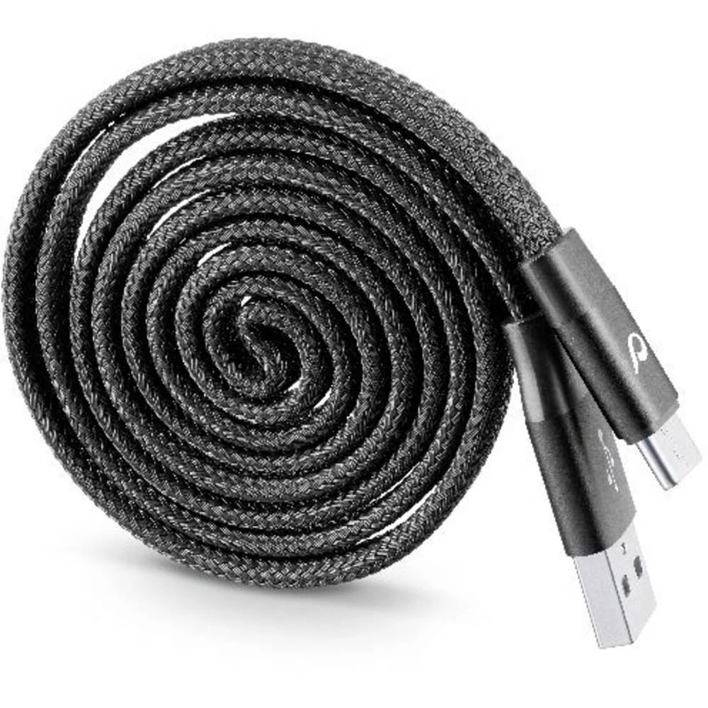 Cellularline USB 2.0 Priključni kabel [1x Muški konektor USB 2.0 tipa A - 1x Muški konektor USB-C&trade;] 1 m Crna Oplaštenje od slika