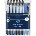 Schneider Schreibgeräte 1 St. Kugelschreiber Slider Basic XB Rave 6er Etui + Slider Rave XB schwarz 151276 kemijska olov