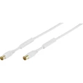 Antene Priključni kabel [1x 75 Ω antenski ženski konektor - 1x 75 Ω antenski muški konektor] 7.50 m 100 dB pozlaćeni slika