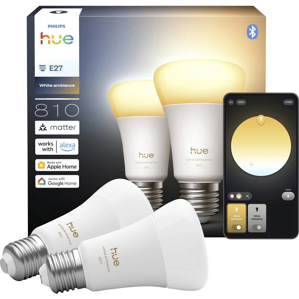 Philips LED žarulja 929003854802 Energetska učinkovitost 2021: D (A - G) Hue White Amb. E27 E27 toplo bijela do hladno b slika