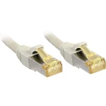LINDY 47268 RJ45 mrežni kabel, Patch kabel cat 6a (sirovi kabel cat 7) S/FTP 10.00 m siva sa zaštitom za nosić 1 St.