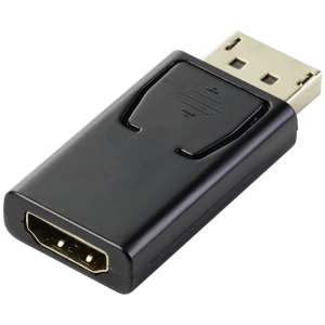 Renkforce RF-5506962 DisplayPort / HDMI adapter [1x muški konektor DisplayPort - 1x ženski konektor HDMI] crna pozlaćeni kontakti slika