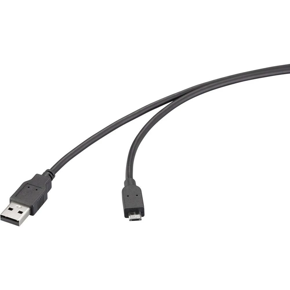 Renkforce USB kabel USB 2.0 USB-A utikač, USB-Micro-B utikač 1.00 m crna RF-6830430 slika