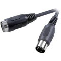 SpeaKa Professional-DIN audio produžni kabel [1x diodni utikač 5-polni (DIN) - 1x Diodna utičnica 5-polni (DIN)] 1.50 m crn slika
