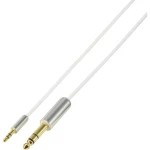 SpeaKa Professional-JACK audio priključni kabel [1x JACK utikač 6.35 mm - 1x JACK utikač 3.5 mm] 3 m bijeli SuperSoft, pozlaćeni