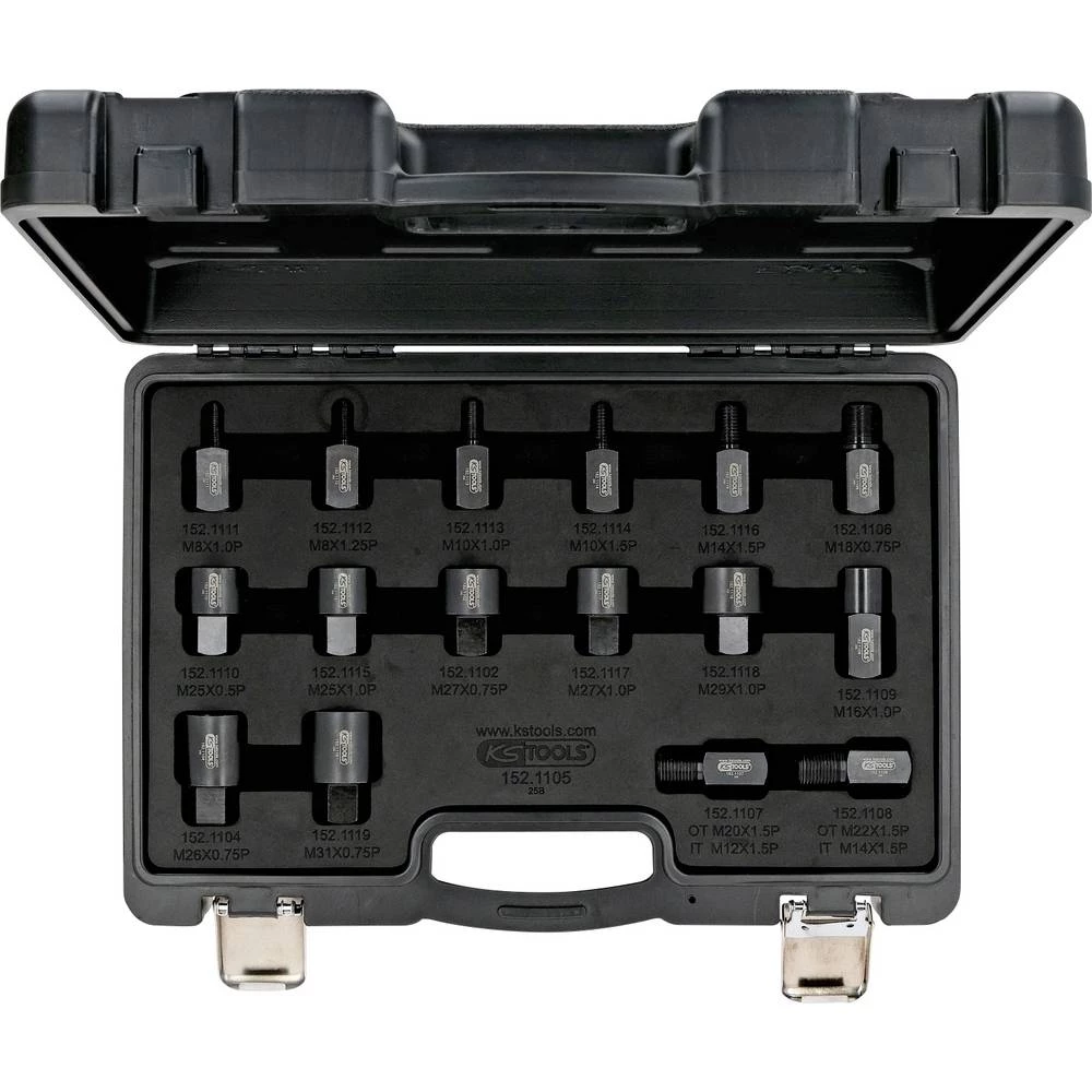 KS Tools 152.1105 Set adaptera za uvrtanje za izvlakač injektora, 16-dijelni slika