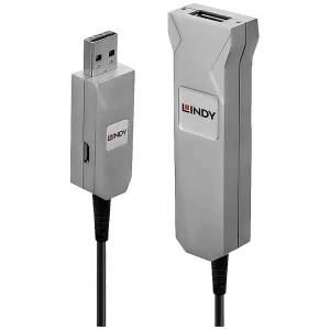 LINDY USB kabel USB 3.2 gen. 1 (USB 3.0) USB-A utikač, USB-A utičnica 50 m crna, siva  42701 slika