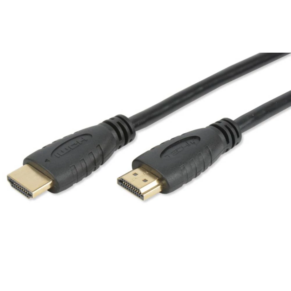 TECHly HDMI Priključni kabel [1x Muški konektor HDMI - 1x Muški konektor HDMI] 0.5 m Crna slika