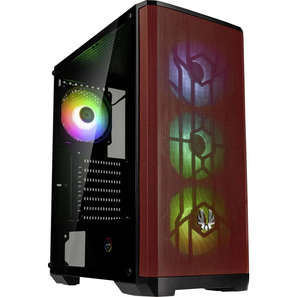 Bitfenix BFC-NSE-300-KKGSR-4A midi-tower kućište za igraće računalo, kućište crno-crvena slika