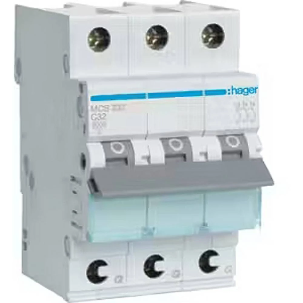 Hager MCS332 zaštitna sklopka za vodove 3-polni 32 A slika