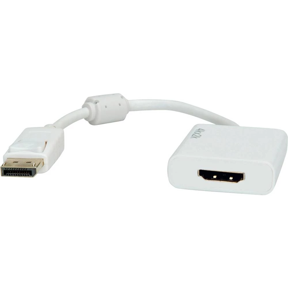 Roline DisplayPort priključni kabel 0.15 m 12.03.3162 bijela [1x muški konektor displayport - 1x ženski konektor HDMI] slika