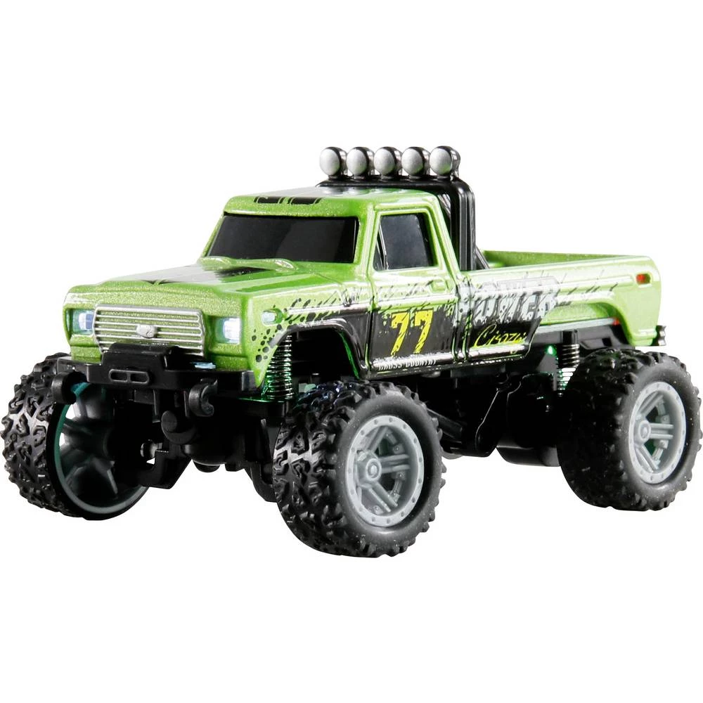 Amewi Die Cast zelena s četkama 1:64 RC model automobila električni monstertruck pogon na stražnjim kotačima (2wd) RtR 2 slika