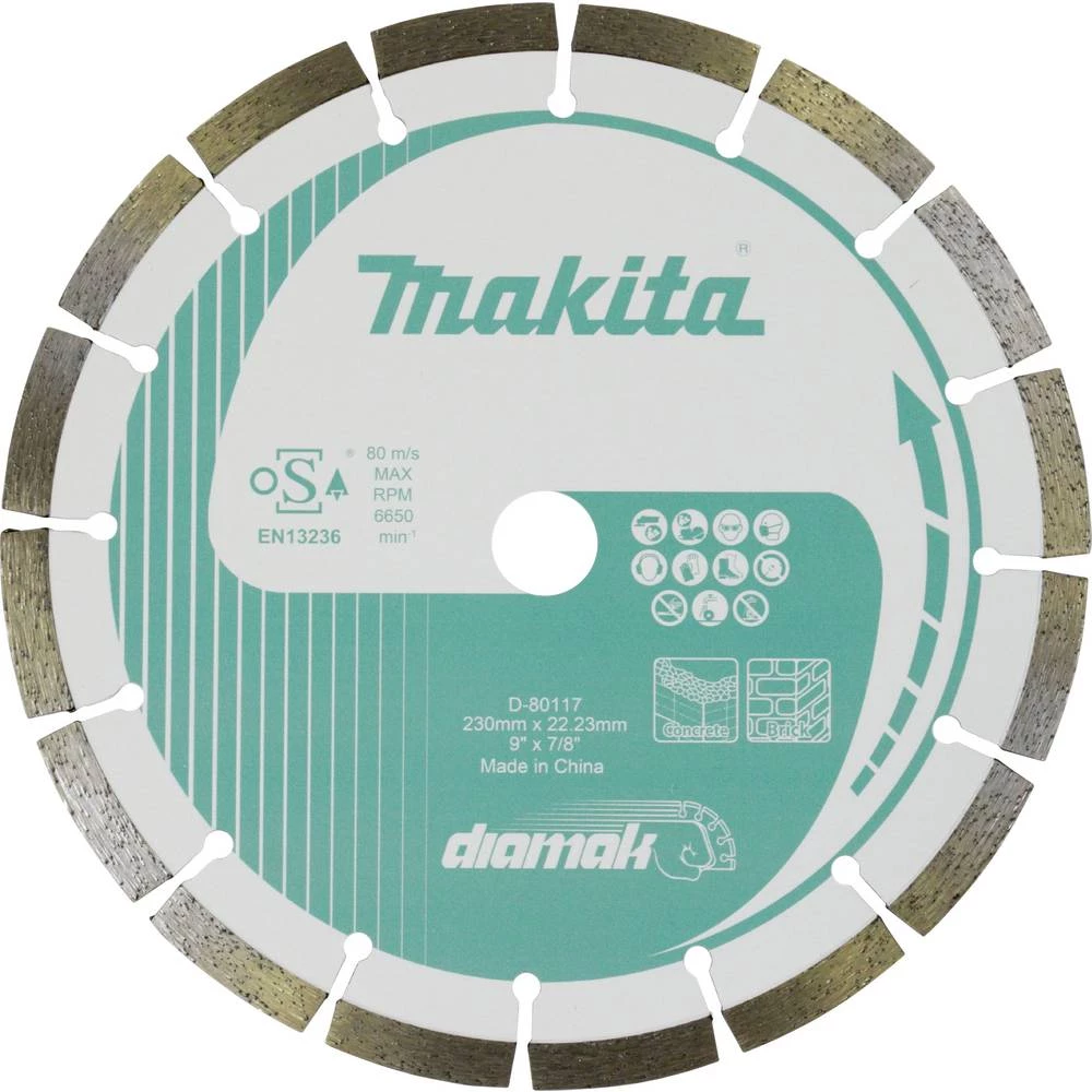 Makita D-80117 dijamantna rezna ploča promjer 230 mm Promjer bušotine 22.23 mm beton, opeka, pješčano-vapnena cigla 1 St slika