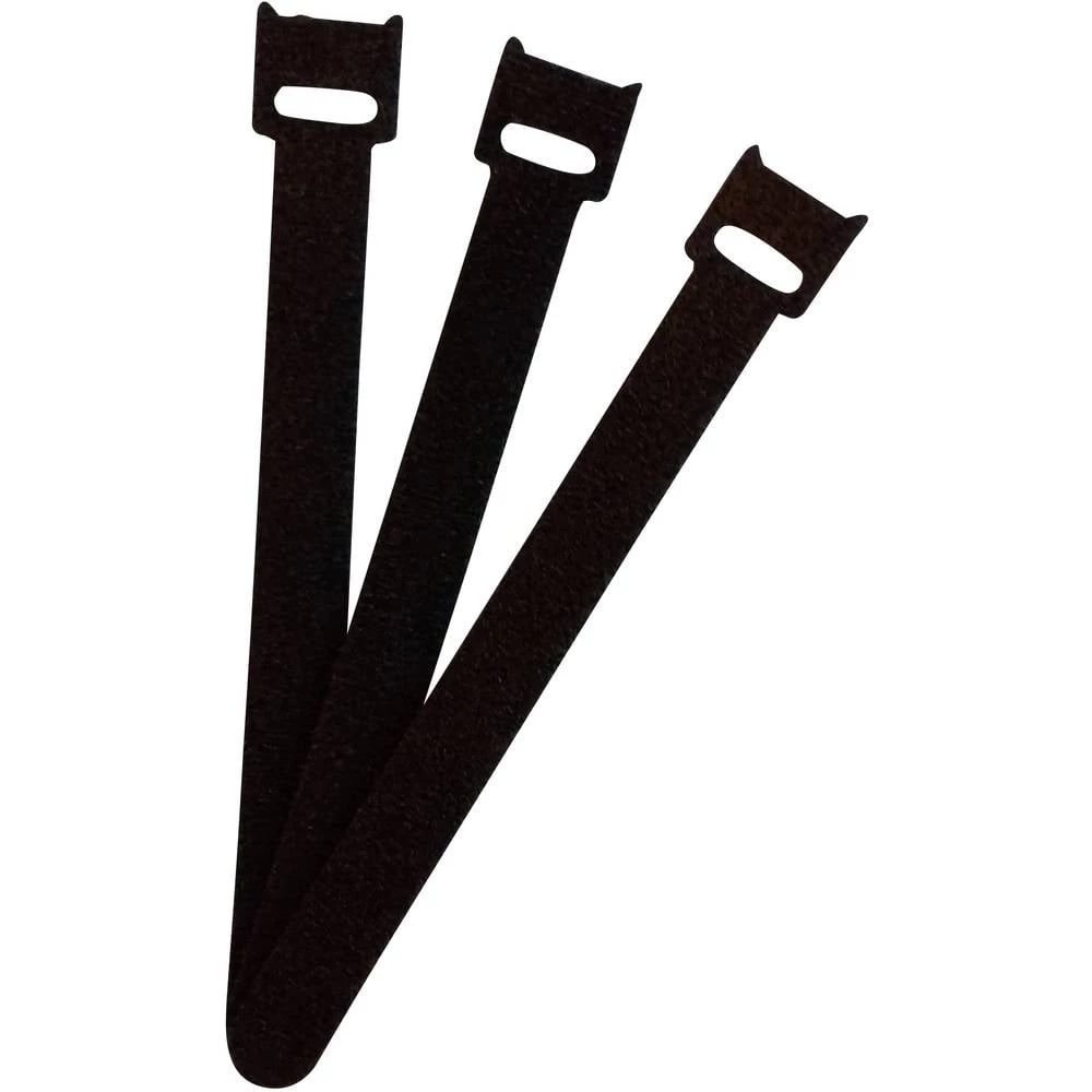 FASTECH® prianjajuća kabelska vezica za povezivanje grip i mekana vunena tkanina (D x Š) 150 mm x 13 mm crna 100 kom. slika