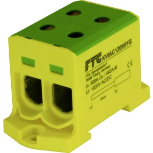 Blok stezaljka Žuto-zelena 1-polni 95 mm² 500 A, 440 A Vrsta provodnika = PE FTG Friedrich Göhringer KVIAC12095YG slika