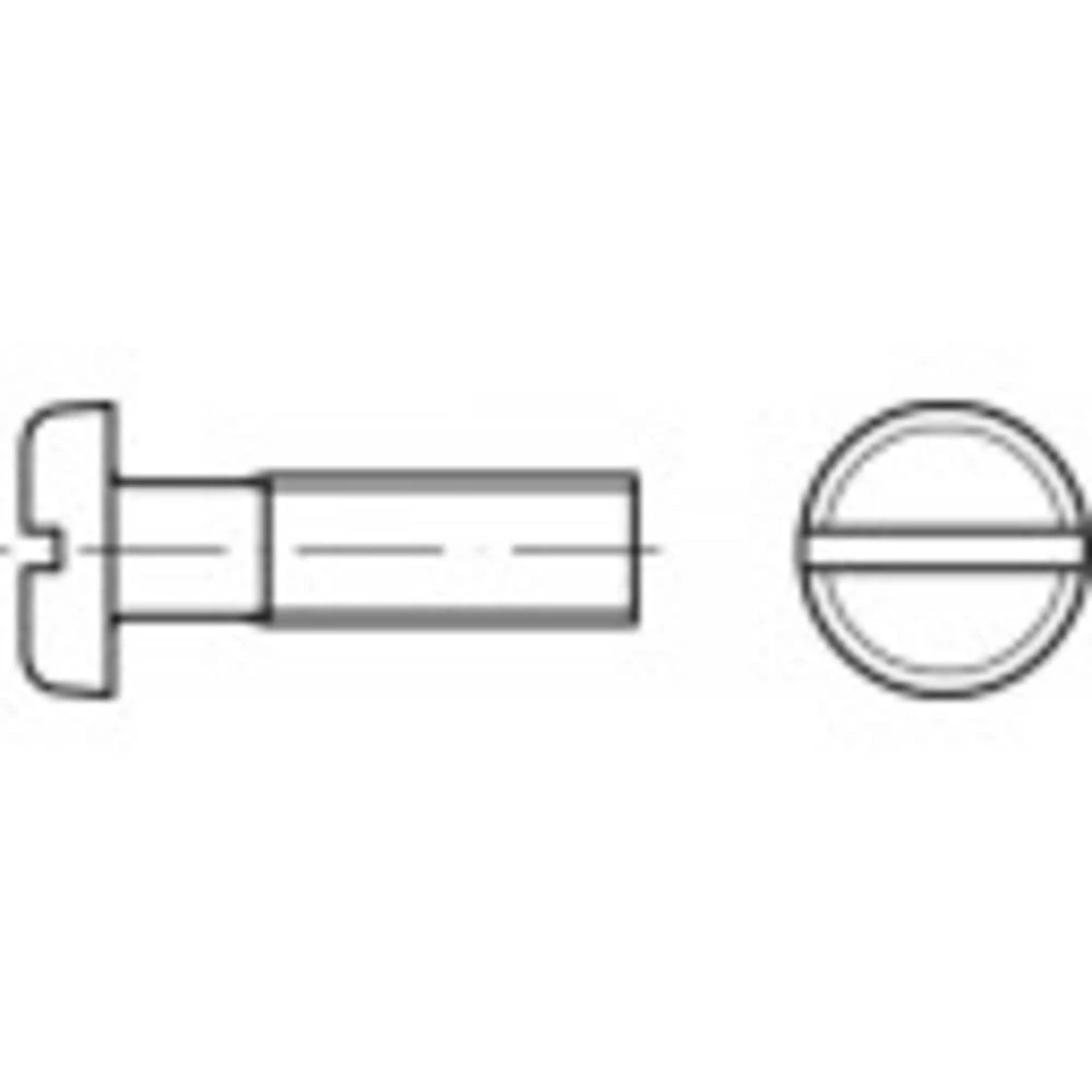 TOOLCRAFT 1059896 vijci s plosnatom glavom M2.5 30 mm utor DIN 85 nehrđajući čelik A4 1000 St. slika