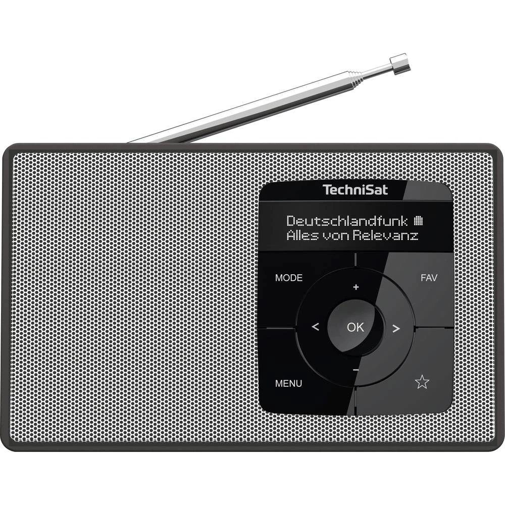 TechniSat DIGITRADIO 2 desktop radio DAB+ (1012), UKW (1014) DAB+, UKW, Bluetooth® funkcija alarma crna/bijela slika