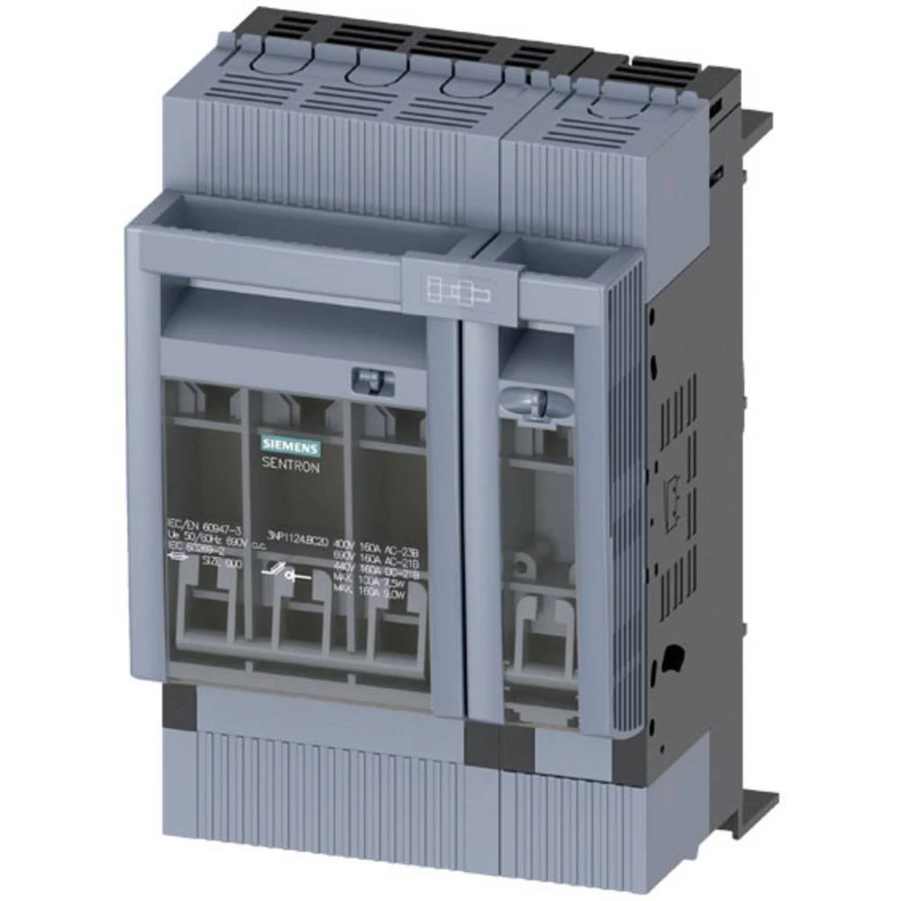 <br>  Siemens<br>  3NP11241BC20<br>  sigurnosna teretna rastavna sklopka<br>  <br>  <br>  Veličina osigurača = 000<br>  <br>  160 A<br>  <br>  690 V/AC, 440 V/DC<br>  1 St.<br> slika