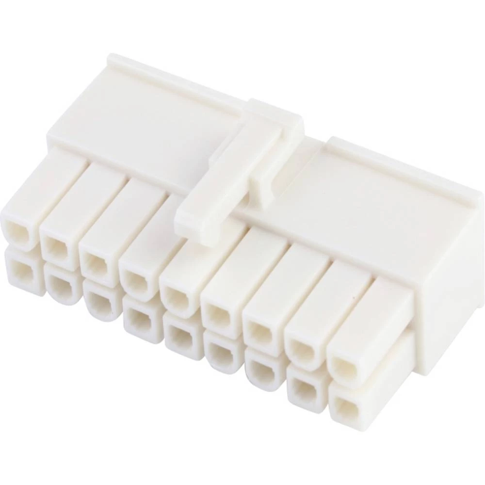 Molex 39012185 Mini-Fit Jr. Receptacle Housing, Dual Row, 18 Circuits, UL 94V-0, Natural slika